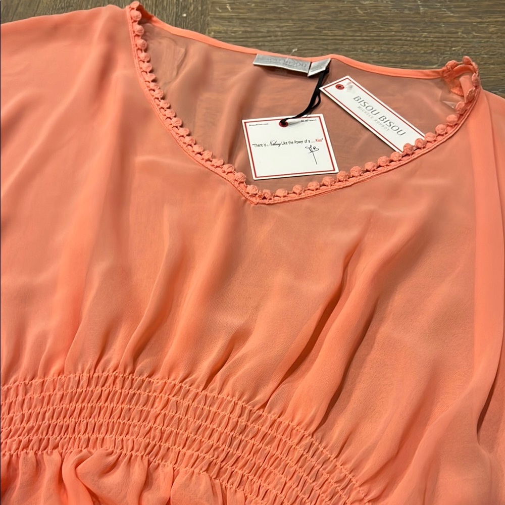 NWT Bisou Bisou Women’s Top -Large - Orange